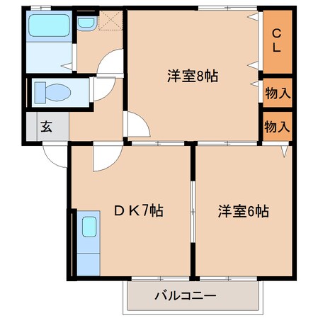 mano　castello（Ｄ）の物件間取画像